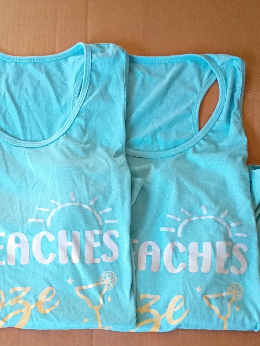 2 Beaches Booze & Besties Women’s Light Blue Tank Tops 2X & 3X